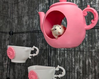 Teekannen-Rattenversteck, Teetassenregal und kleines Haustierkäfigzubehör
