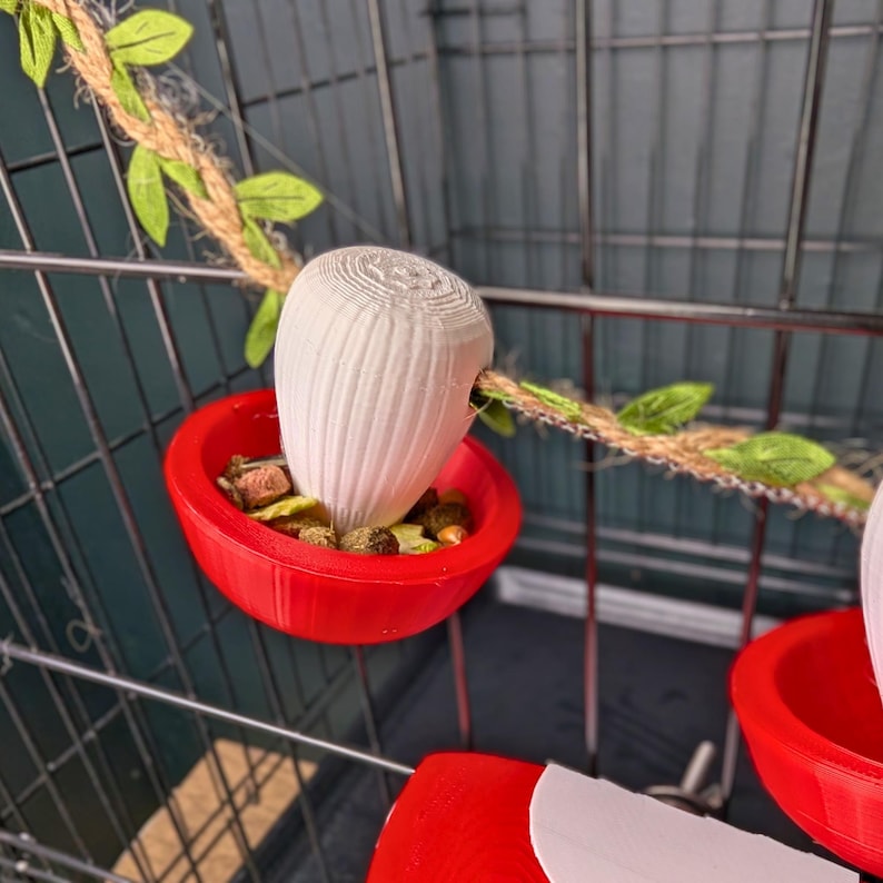 Pilzfutterbecher, hängender Ratten Leckerli Futterspender Bild 4