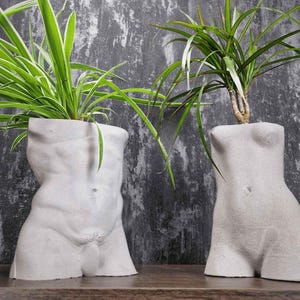 Divine Duo Planters - David & Venus - Ancient Statue Romantic Gift for Anniversary, Wedding or Unique Home Decor - Couple Gift Large Vase