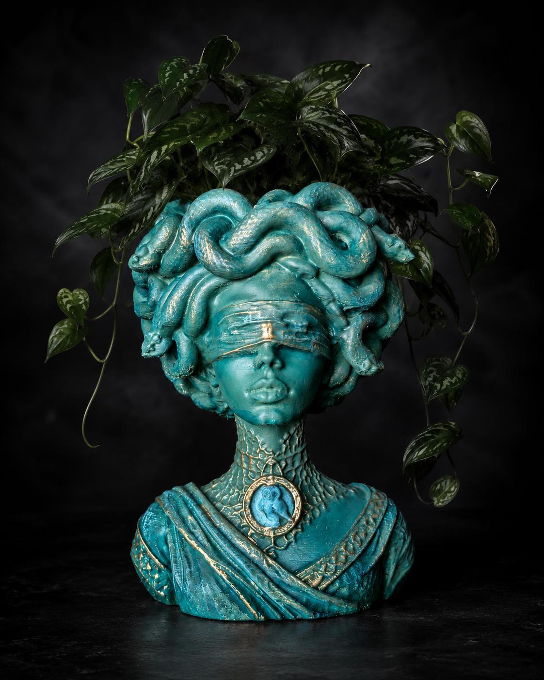 メドゥーサ メデューサ プランター ポット 鉢 アート アンティーク Medusa Pot - Etsy