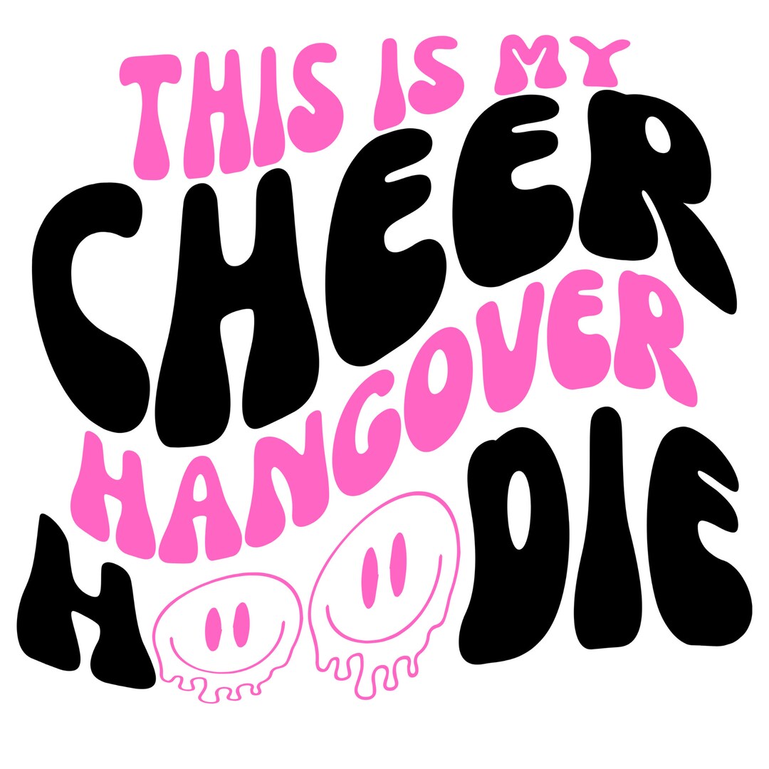 This is My Cheer Hangover Hoodie Sublimation Png Svg Wavy Etsy
