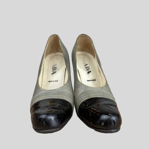 Prada Gray Cap Toe Pumps Women&#39;s Size 38 | 8 - 8.5 US