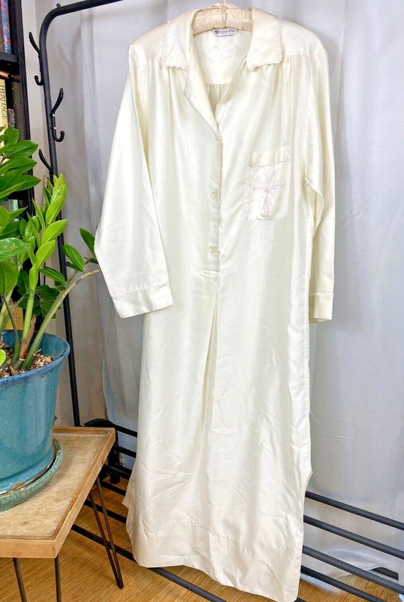 VTG Christian Dior Sleepwear Dress Cotton Blend M… - image 1