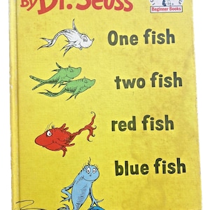 One Fish Two Fish by Dr Seuss BCE 1960 Hardcover Beginner Books