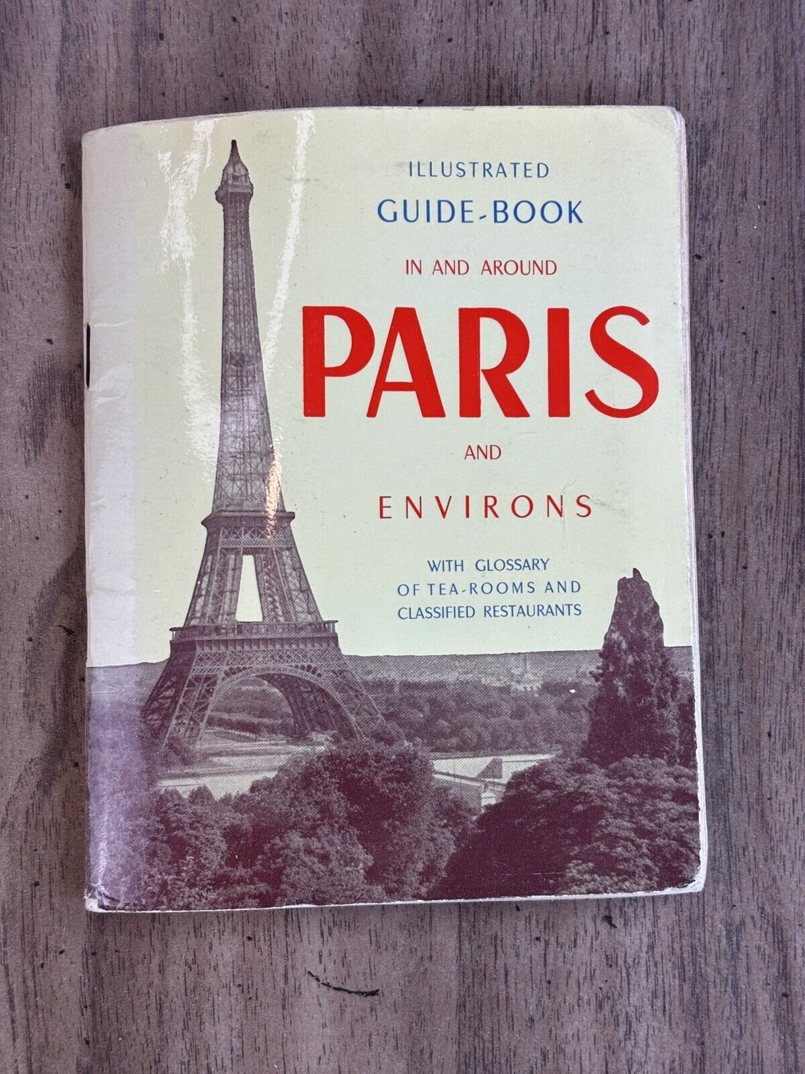 Vintage Illustrated MAP Guidebook in and Around Paris & Environs ...