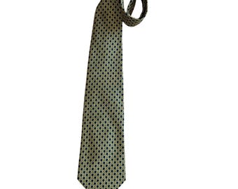 Cerruti 1881 Parigi Cravatta di seta oro nero geometrica Francia