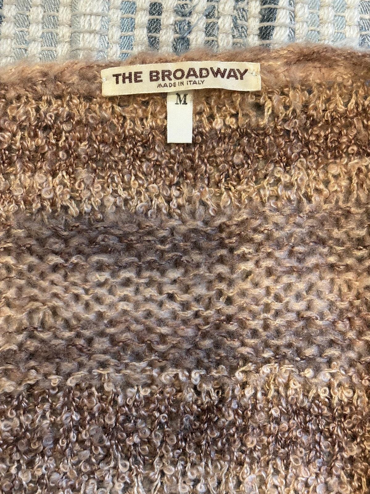 Vintage 1970s 1980s Knit Cardigan the Broadway Made in Italy Wool 