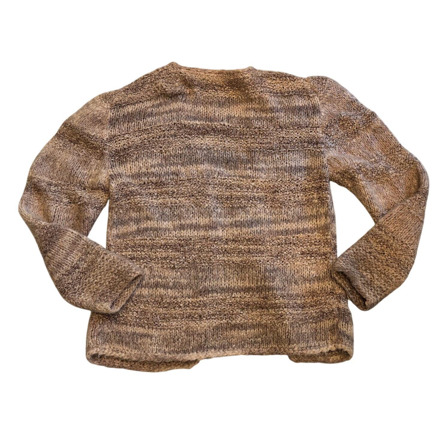 Vintage 1970s 1980s Knit Cardigan the Broadway Made in Italy Wool 