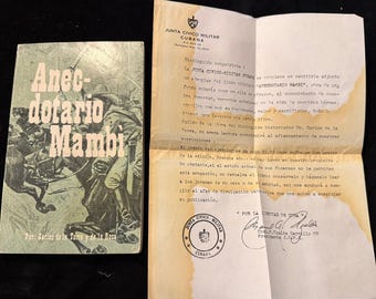 Jahrgang 1979 Anecdotario Mambí Kuba-Geschichtsbuch mit Junta-Brief