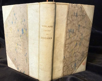 1904 Paul Verlaine Choix de Poésies Antique French Poetry Book Bibliothèque-Charpentier Paris Eugene Carriere Portrait, Art Nouveau Era Gift