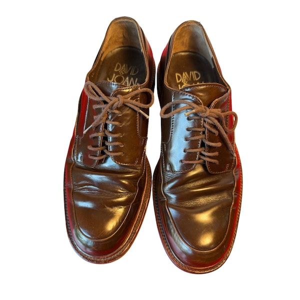 Joan & David Couture 81711 Chocolate Brown Mens 7.5 Lace Up Derby Handmade