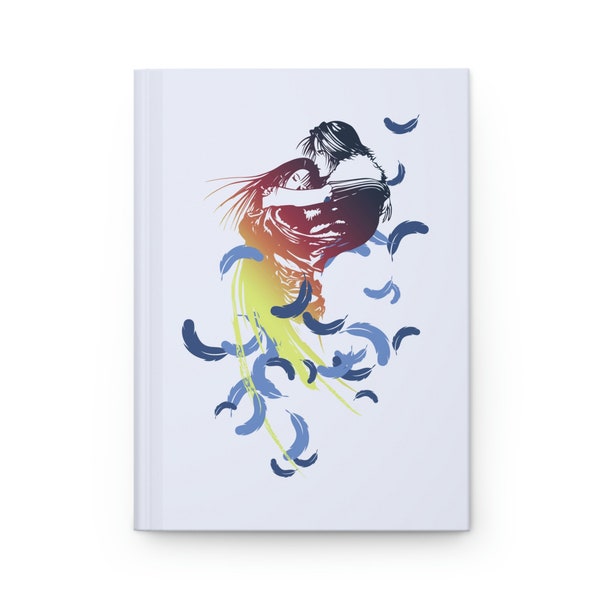 Final Fantasy VIII Squall & Rinoa Feathers Light Hardcover Journal, FF8 notebook, FFVIII diary, Jrpg present, Classic rpg gift, Gamer gift