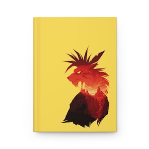 Final Fantasy VII Red XIII Hardcover Journal, Ff7 Red XIII notebook, Red 13 item, Ff7 present, Jrpg lover gift, Video game diary, Gamer gift