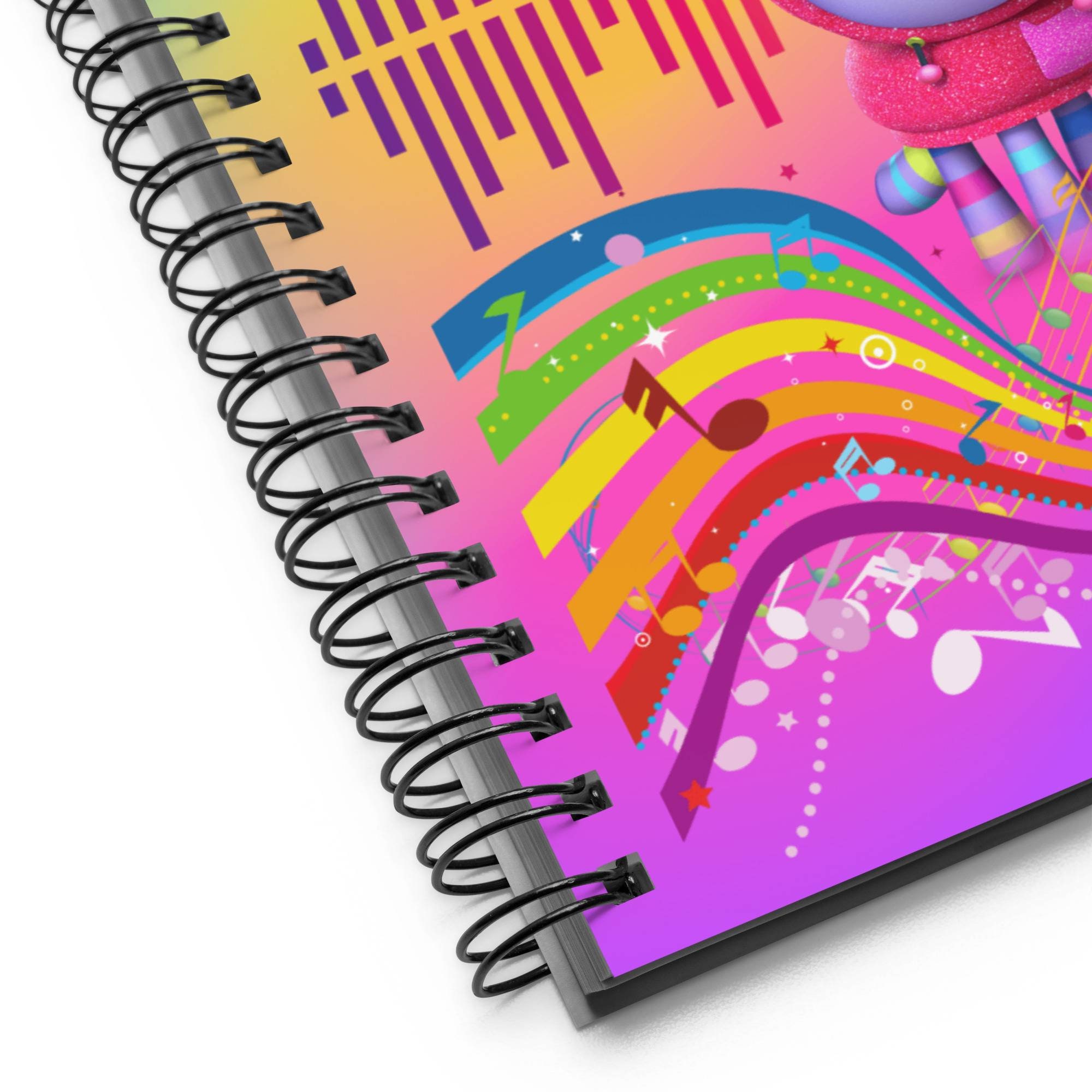 Gabby's Dollhouse Notebook, DJ Catnip Rainbow Spiral, DJ Catnip Present