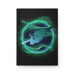 Final Fantasy VII Cloud Meteor Hardcover Journal, FFVII notebook journal diary, Final Fantasy 7 gift, FF7 Cloud print gift, FF7 materia art