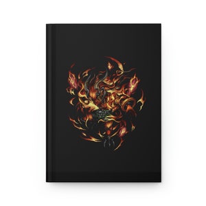Diario con copertina rigida Ifrit di Final Fantasy, idea regalo per fan di FF, mostri di Final Fantasy, cancelleria di Final Fantasy, regalo JRPG, regalo per quaderno Ifrit