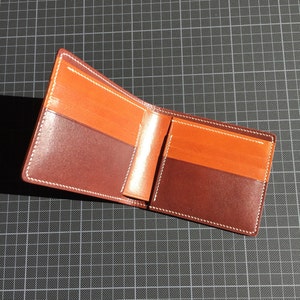 Cartera de cuero para hombre / Cartera personalizada hecha a mano / Cartera a medida / Cartera hecha a medida / Cartera de color castaño y coñac