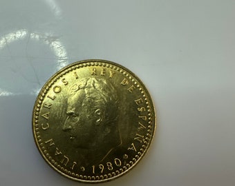 Eine Peseta-Münze