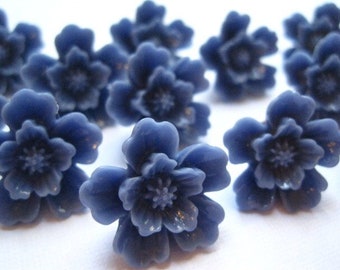 Pretty Flower Thumbtacks 12 or 24 pcs Cornflower Blue Sakura Flower Thumbtacks..  Housewarming Gifts, Hostess Gifts, Wedding Favors