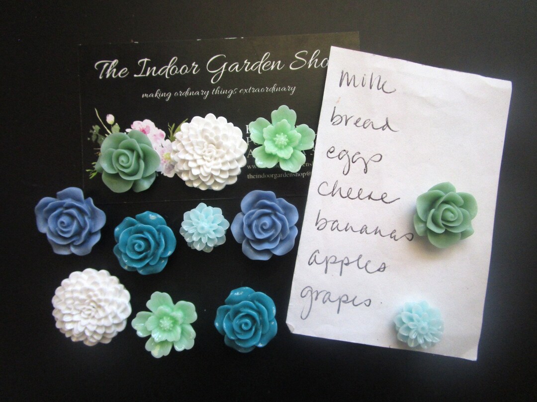 12 Pc Flower White, Blue, Teal, Mint, Aqua