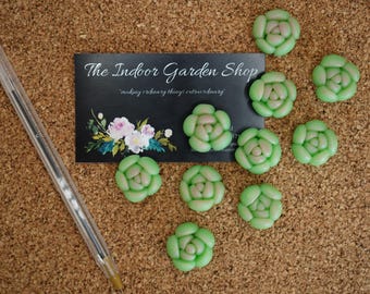 Succulent Thumbtacks, Floral Decor, Green Pushpins, Office Supplies, Tacks, Small Gifts, Home Office, Garden Theme, Desk Decor