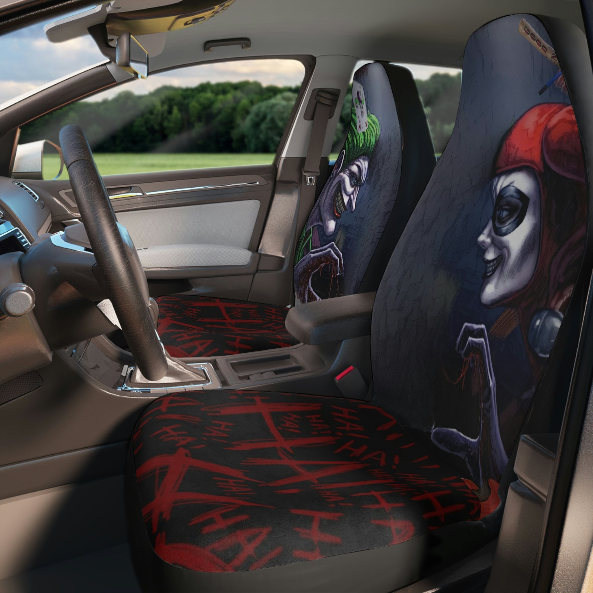 Harley quinn car seat covers cheap