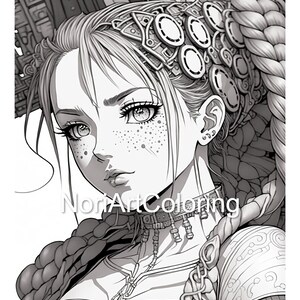 Steampunk Anime Girls Coloring Book 35 Pages Printable Adult Coloring ...