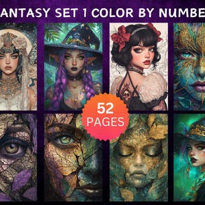 Strange Fantasy Set 1 Malen nach Zahlen Set Digitaler Download Bild 4