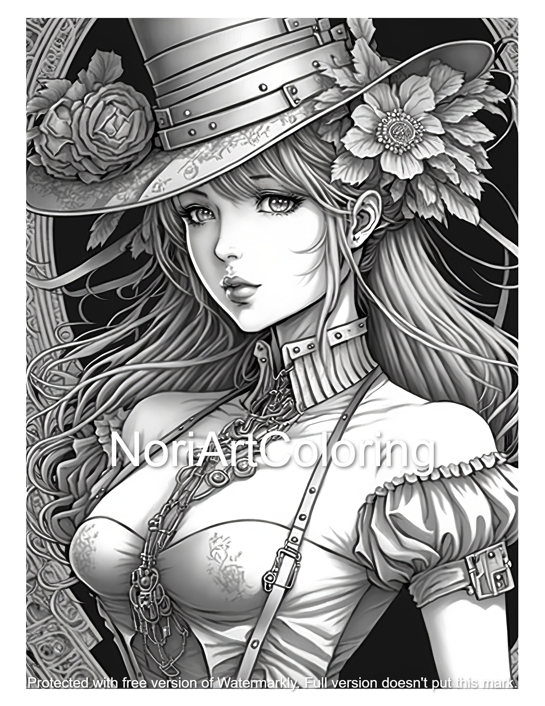 Anime Art Victorian Steampunk Anime Coloring Book Vol. 1 - By Claire Reads  (paperback) : Target