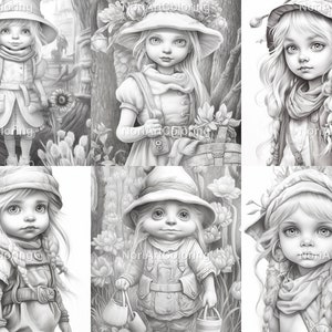 52 Adorable Gnome Girls Coloring Pages Fantasy Coloring Printable Adult ...