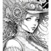 Steampunk Anime Girls Coloring Book 35 Pages Printable Adult Coloring ...