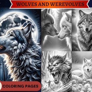 54 Wolves Grayscale Coloring Pages | Printable Adult Coloring Pages ...