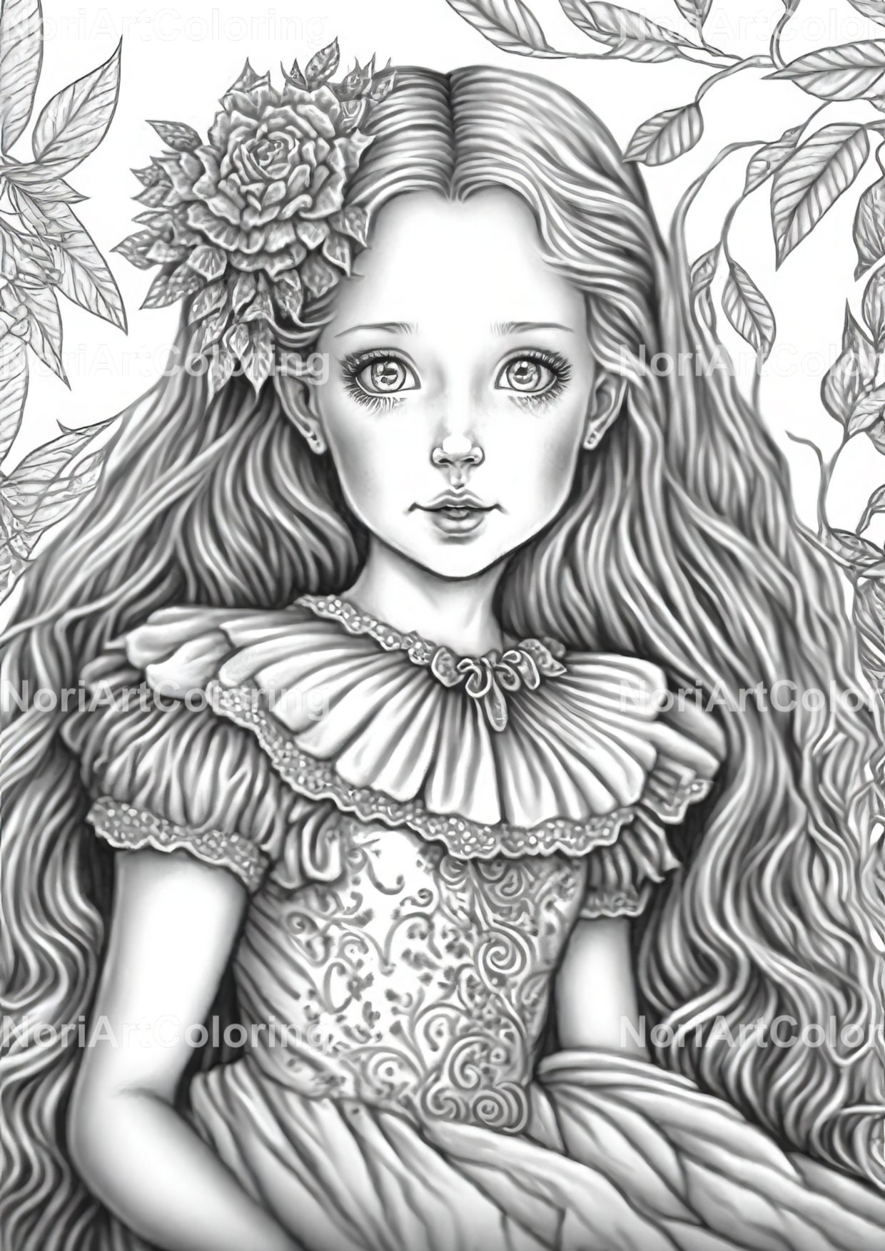 Alice In Wonderland Flowers Coloring Pages