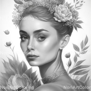 Audrey Hepburn Coloring Pages Bundle Printable Adult - Etsy
