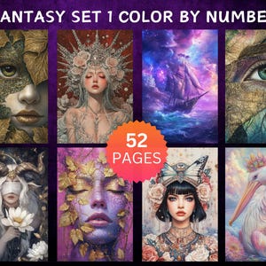 Strange Fantasy Set 1 Malen nach Zahlen Set Digitaler Download Bild 3