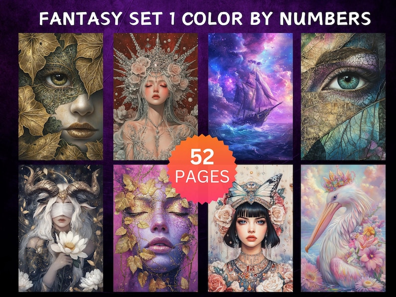 Strange Fantasy Set 1 Malen nach Zahlen Set Digitaler Download Bild 3