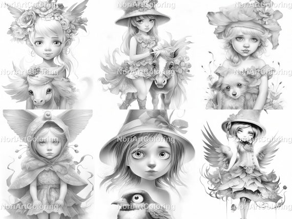 Bulk Lot of 4 Cats Fairies Pirates and Flower Fashion Fantasies Adult  Coloring Books 