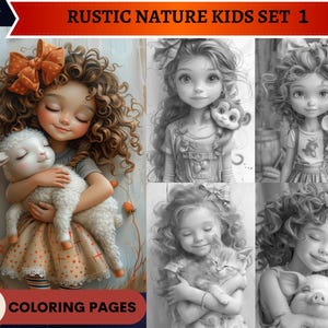 55 Rustikale Natur Kinder Graustufen Ausmalbilder | Ausmalbilder zum Ausdrucken | Download Graustufen | Fantasie | Comic Kinder Kids