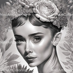 Audrey Hepburn Coloring Pages Bundle Printable Adult - Etsy