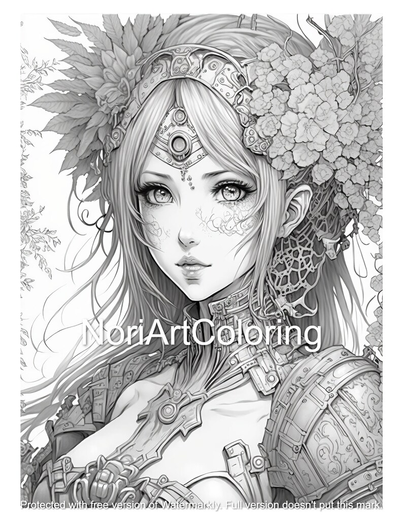 Steampunk Anime Girls Coloring Book 35 Pages Printable - Etsy