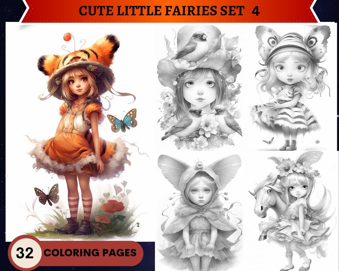 Bulk Lot of 4 Cats Fairies Pirates and Flower Fashion Fantasies Adult  Coloring Books 