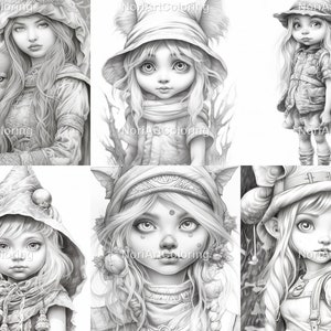 52 Adorable Gnome Girls Coloring Pages Fantasy Coloring - Etsy