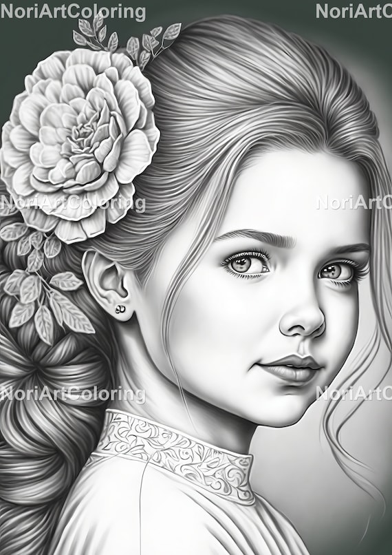 Little Girls Vol 1 14 Printable Coloring Pages AI Generated
