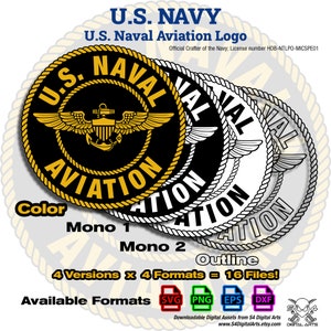 US Naval Aviation Logo | Navy Logo Dxf, Svg, Png Eps | Vinyl Cutter and Cricut Ready | Authentic USN Artwork Digital Download files.
