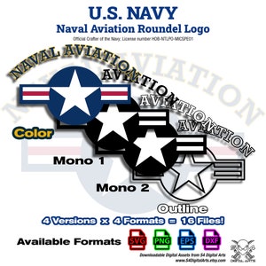 US Naval Aviation Roundel Military  Logo Officially Licensed | Navy SVG | 1200 DPI 16 Files | Png, Cut File Laser | Cricut Cut | Eps Dxf Cnc