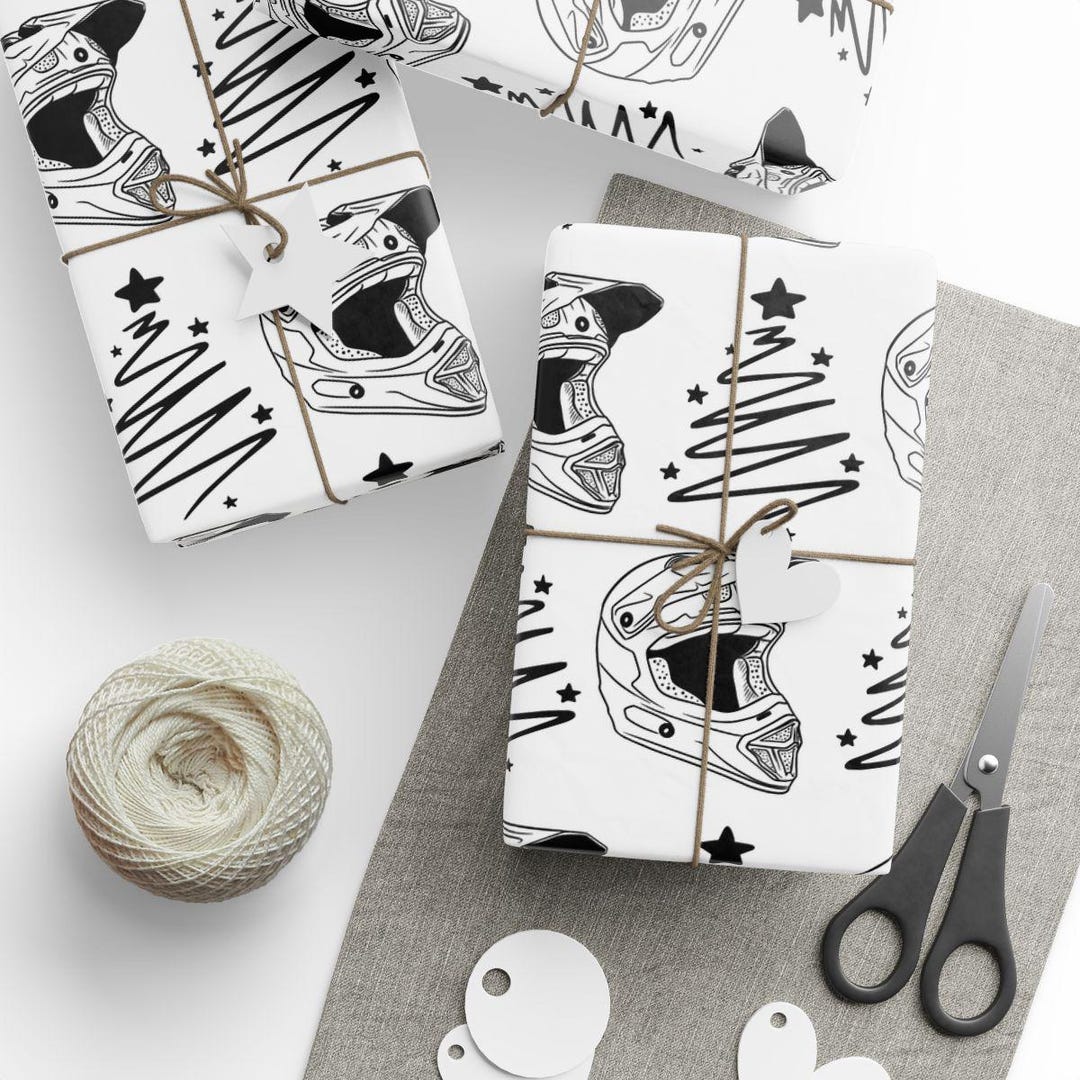 Dirt bike christmas wrapping paper
