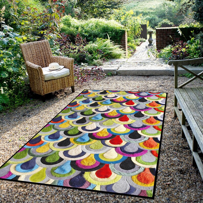 Vibrant High Quality Colorful Rug, Decorative Nonslip Carpet, Machine