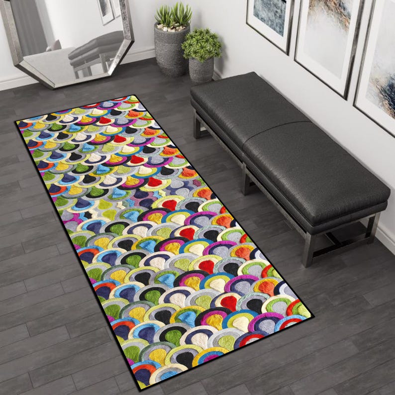 Vibrant High Quality Colorful Rug, Decorative Nonslip Carpet, Machine