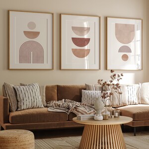 Set of 3 Mid Century Modern Wall Art Print – Neutral Wall Art ...