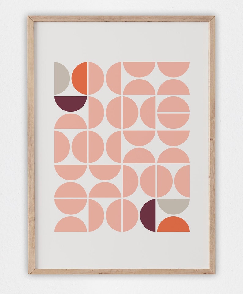 Mid Century Modern Wall Art 3 Piece Wall Art Vintage Art Etsy